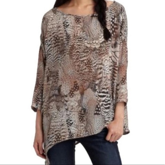 Rag & bone • Botany Feather Print Silk Top XS - Picture 11 of 11